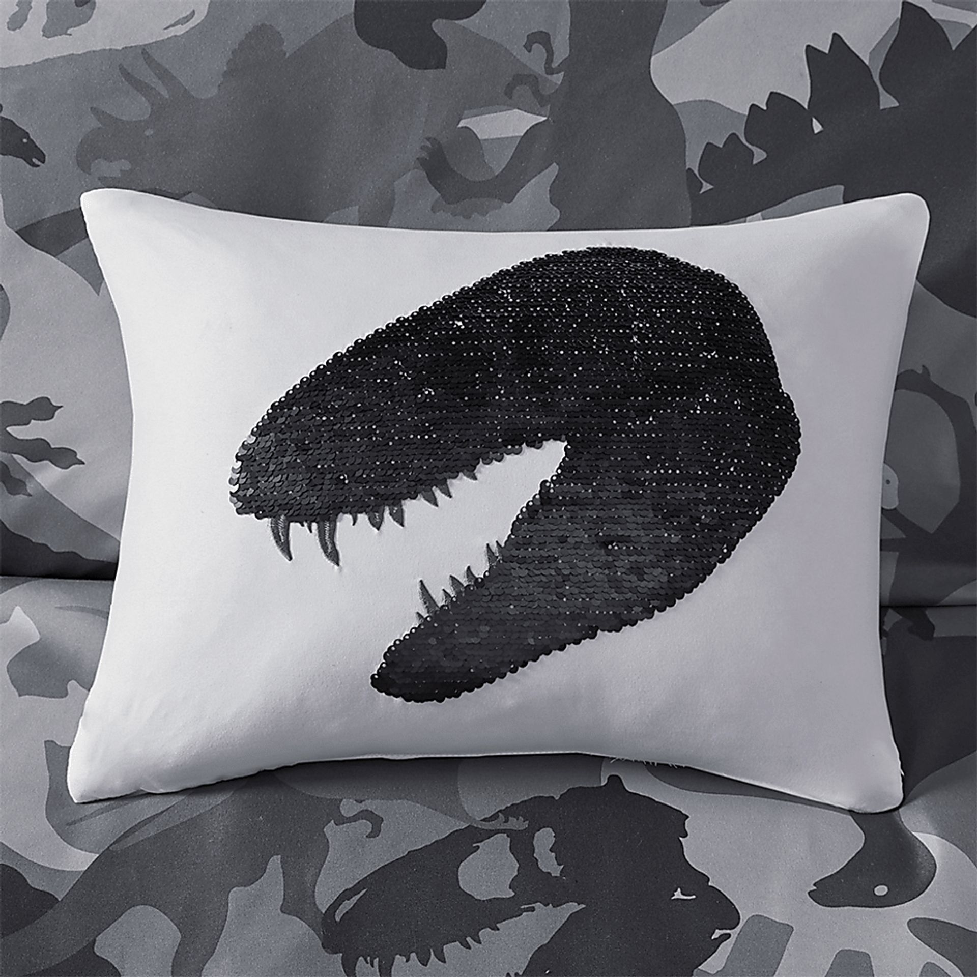 Kids Camo Dino Gray 3 Pc Twin Comforter Set - Image 5