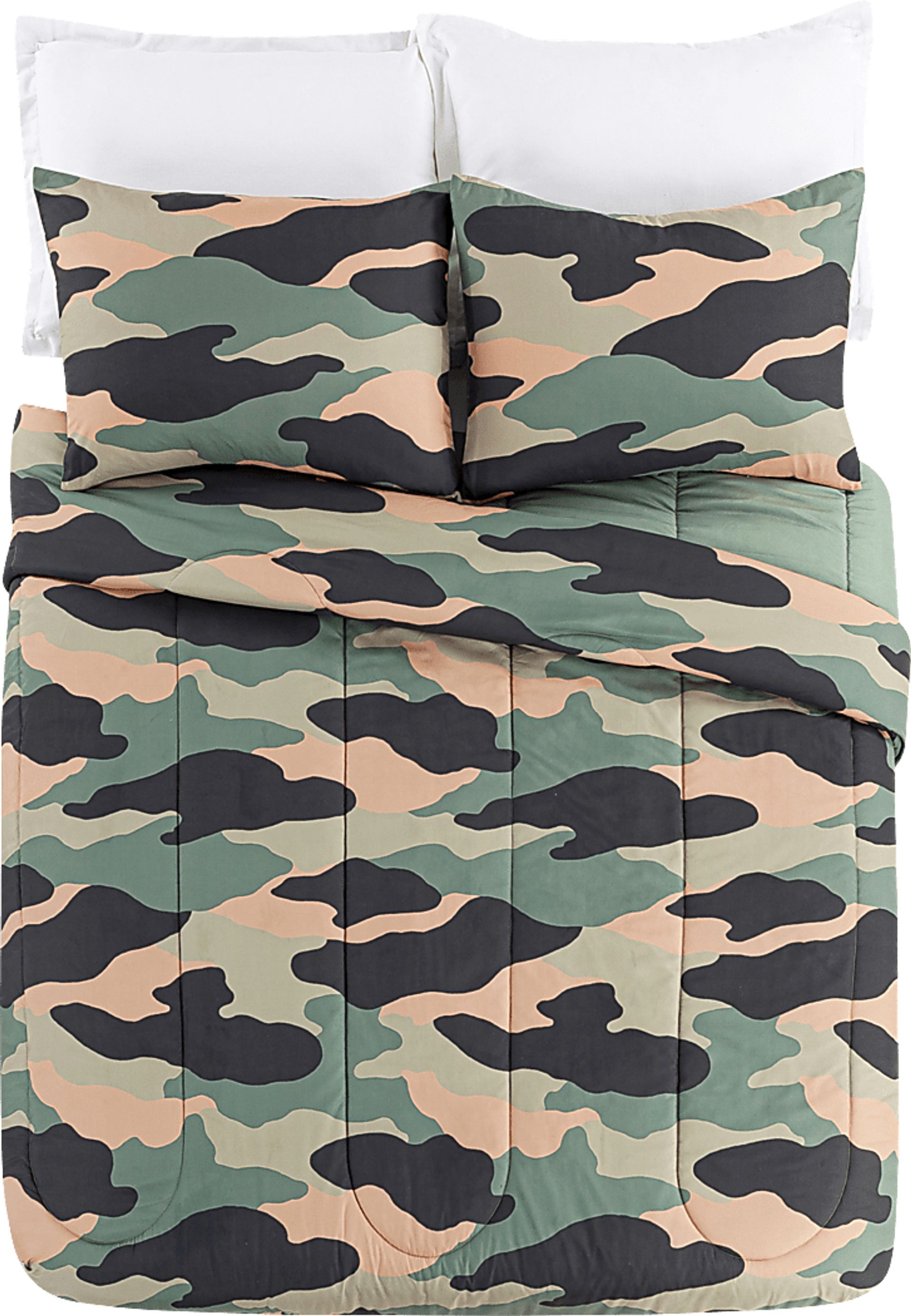 Kids Camohunt Green 3 Pc Full/Queen Comforter Set - Image 2
