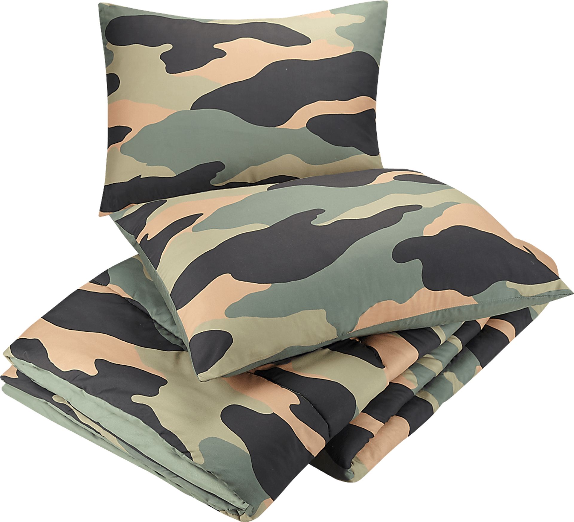 Kids Camohunt Green 3 Pc Full/Queen Comforter Set - Image 4