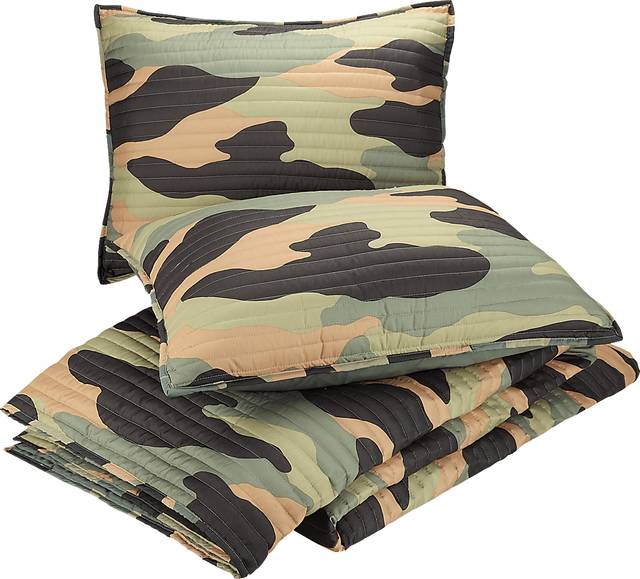 Kids Camohunt Green Full/Queen Quilt Set - Thumbnail - Image 4