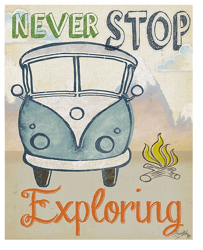 Kids Camp Roadside Gray Artwork