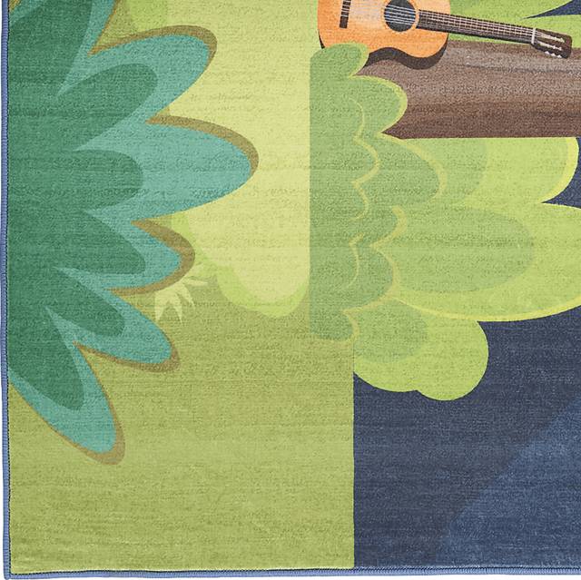 Kids Camping Air Navy 6'6 x 9'2 Rug - Thumbnail - Image 4