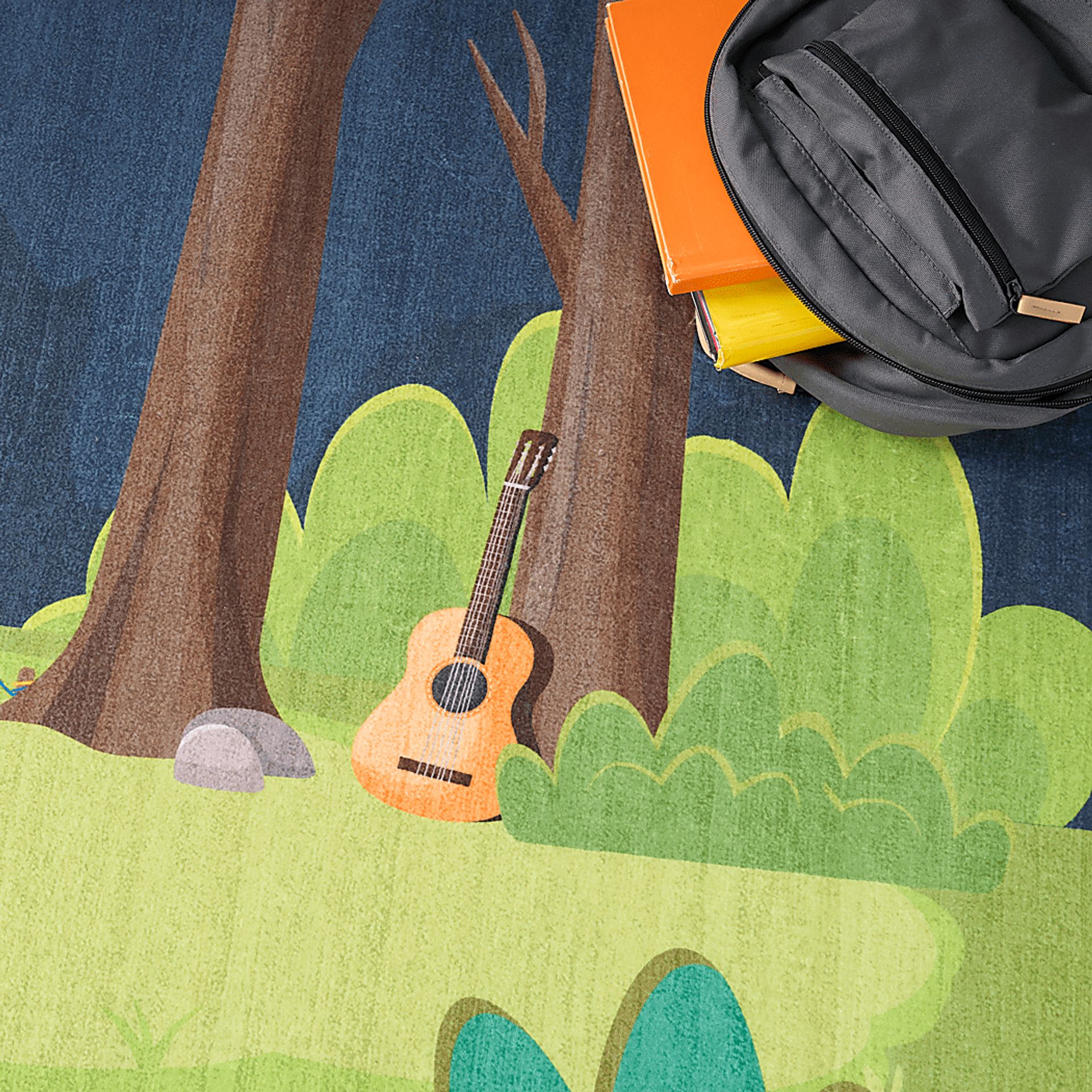 Kids Camping Air Navy 6'6 x 9'2 Rug - Image 6