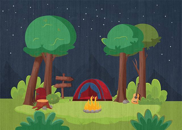 Kids Camping Air Navy 6'6 x 9'2 Rug - Thumbnail - Image 1