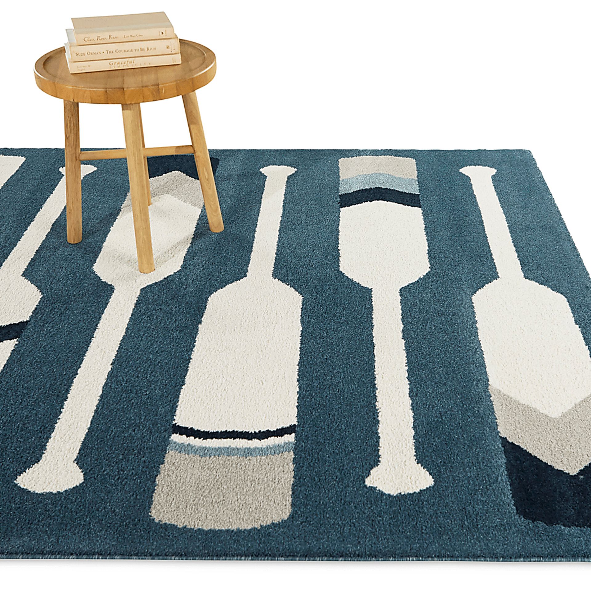 Kids Folkland Blue 5'3 x 7' Rug - Image 2