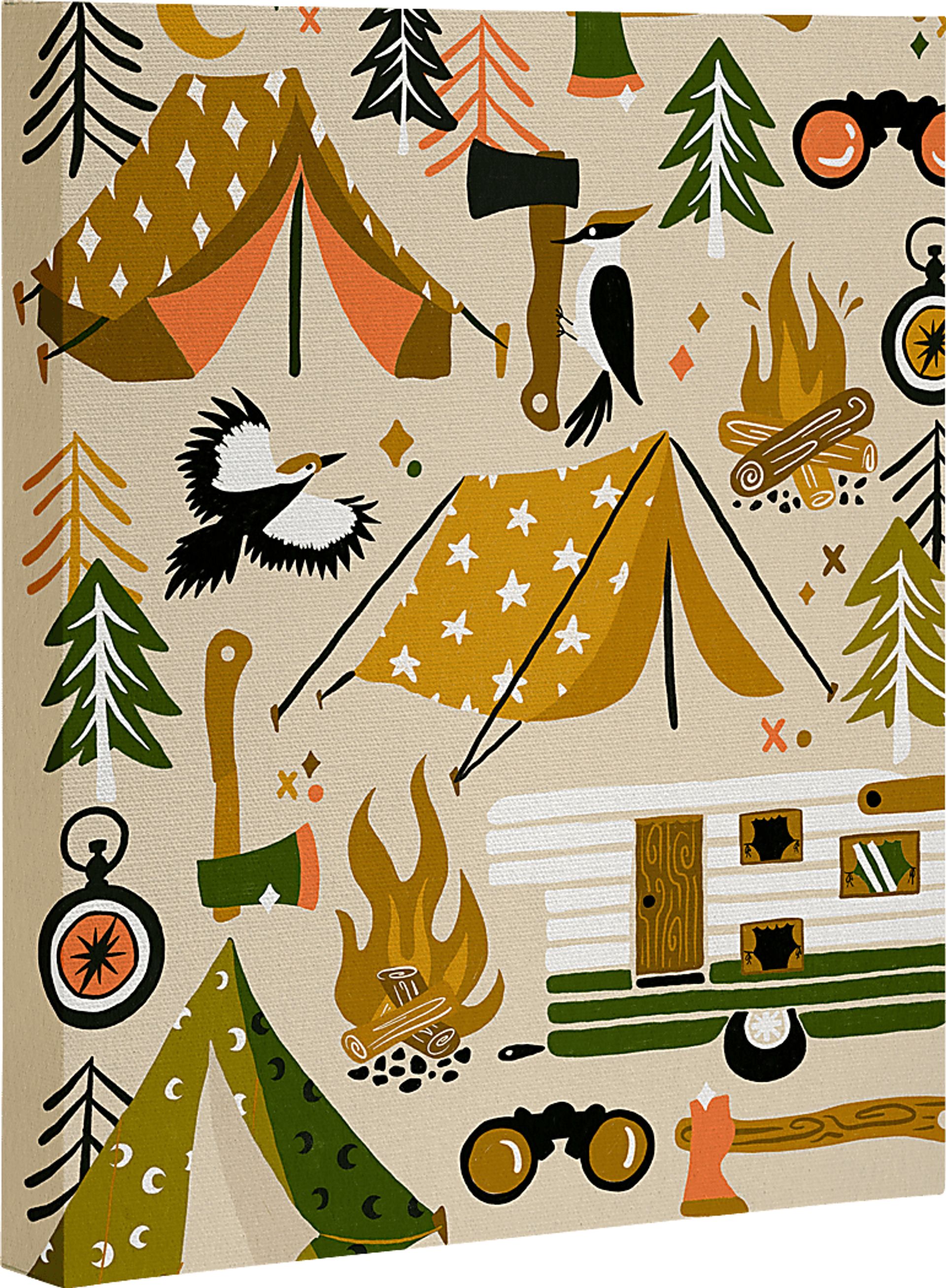 Kids Camping Kit II Beige Artwork - Image 1