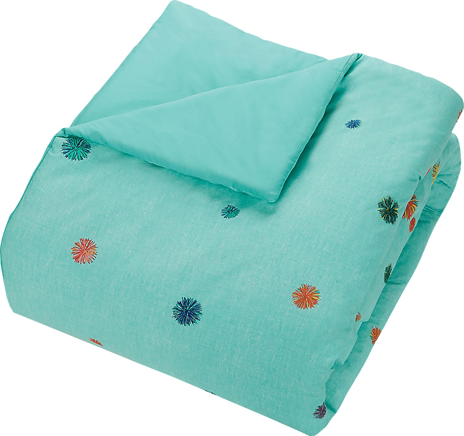 Kids Candy Cat Turquoise Full Comforter Set - Image 6