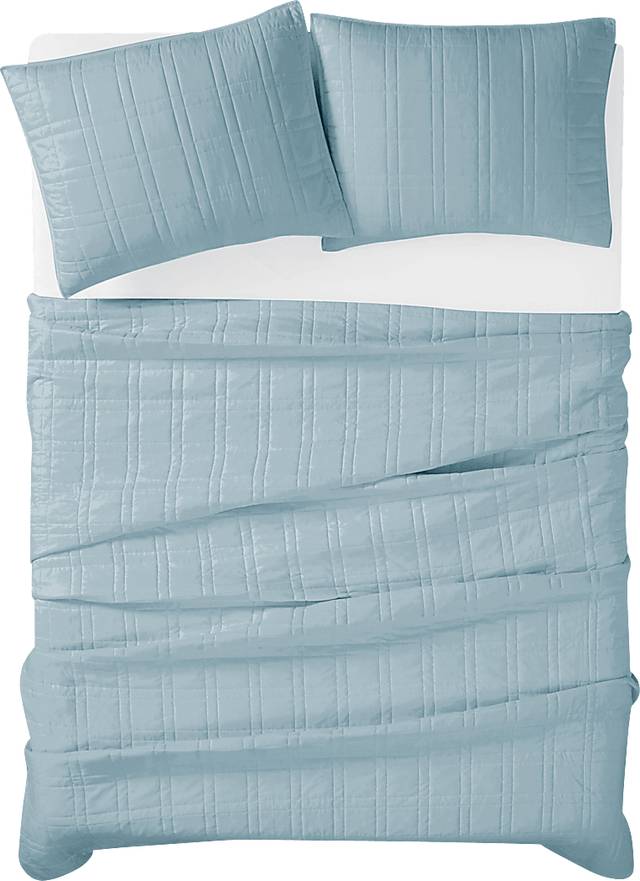 Kids Candy Colors Blue Twin Quilt Set - Thumbnail - Image 3