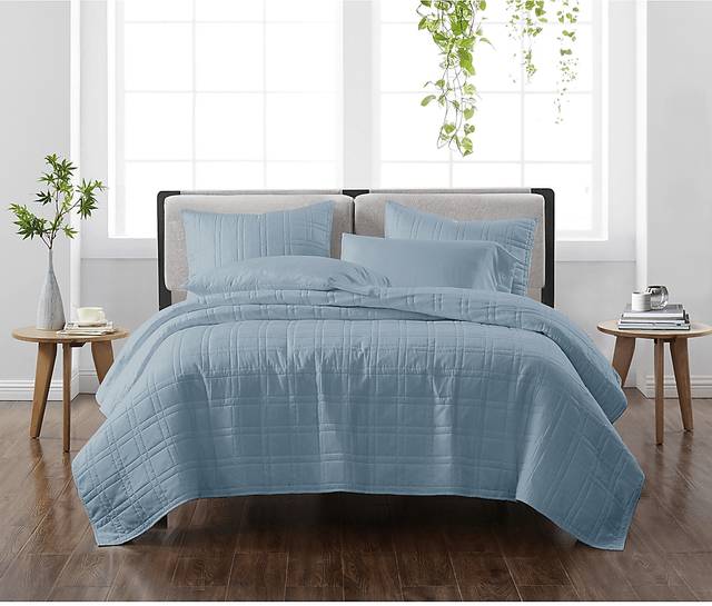 Kids Candy Colors Blue Twin Quilt Set - Thumbnail - Image 1