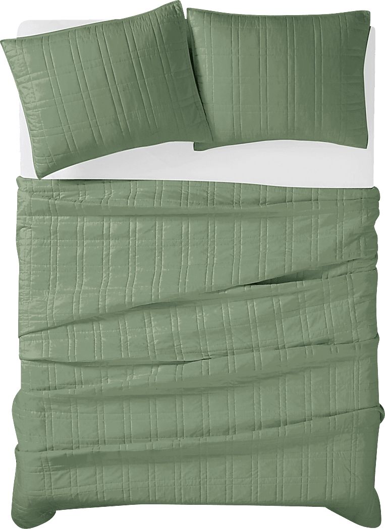 Kids Candy Colors Green Twin Quilt Set - Thumbnail 2