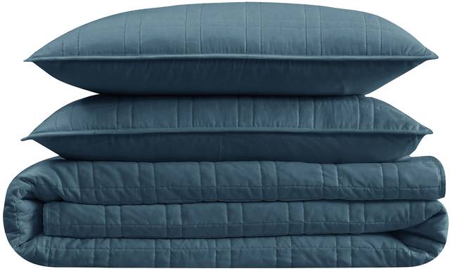 Kids Candy Colors Navy Full/Queen Quilt Set - Thumbnail - Image 2