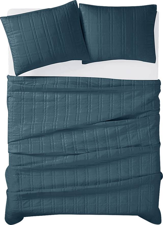 Kids Candy Colors Navy Full/Queen Quilt Set - Thumbnail - Image 3