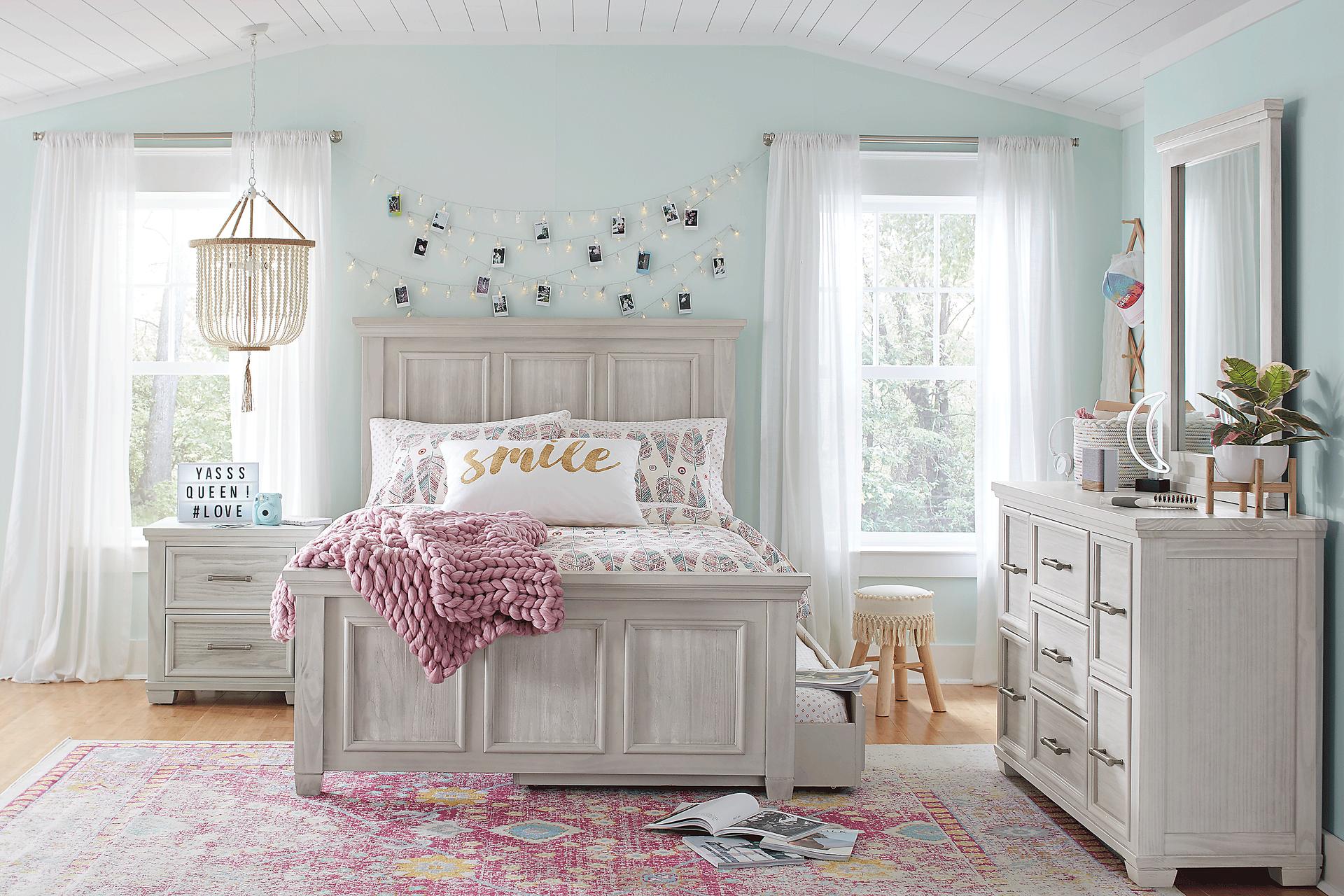 Kids Canyon Lake 2.0 Ash Gray Full Panel Bedroom