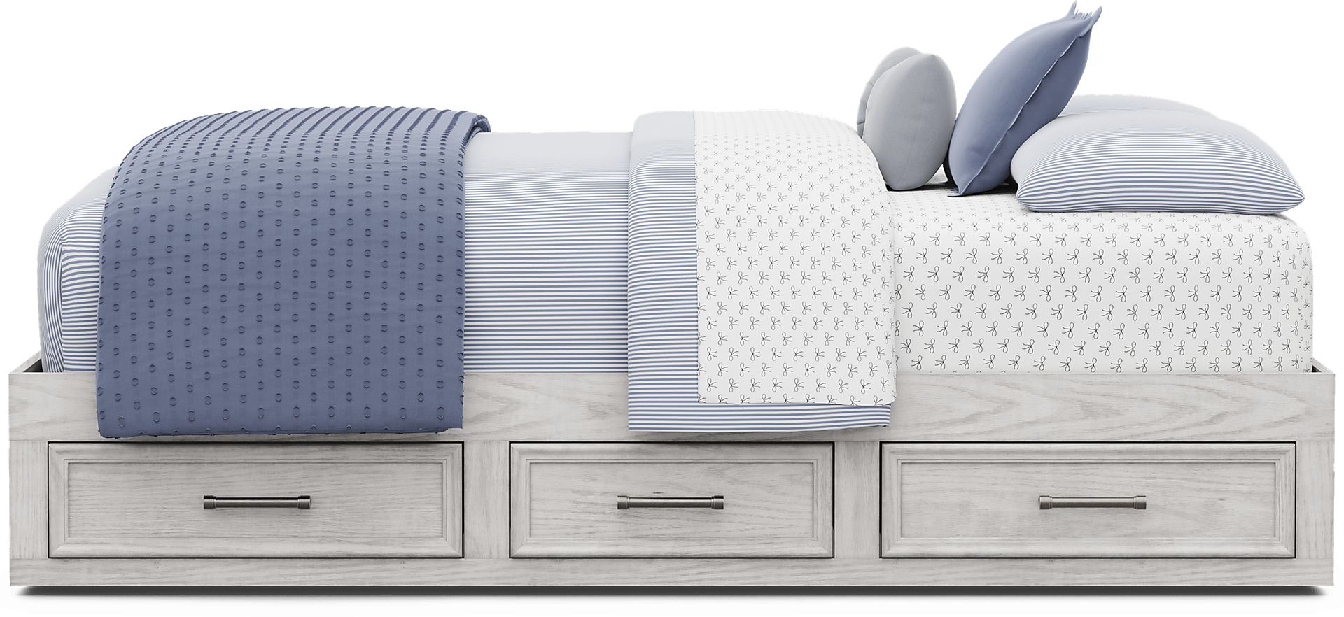Kids Canyon Lake 2.0 Ash Gray Full Platform Bed - Image 2