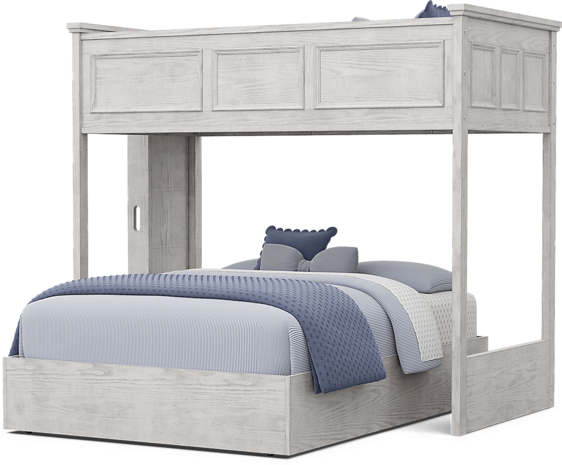 Kids Canyon Lake 2.0 Ash Gray Twin/Full Bunk Bed - Image 3