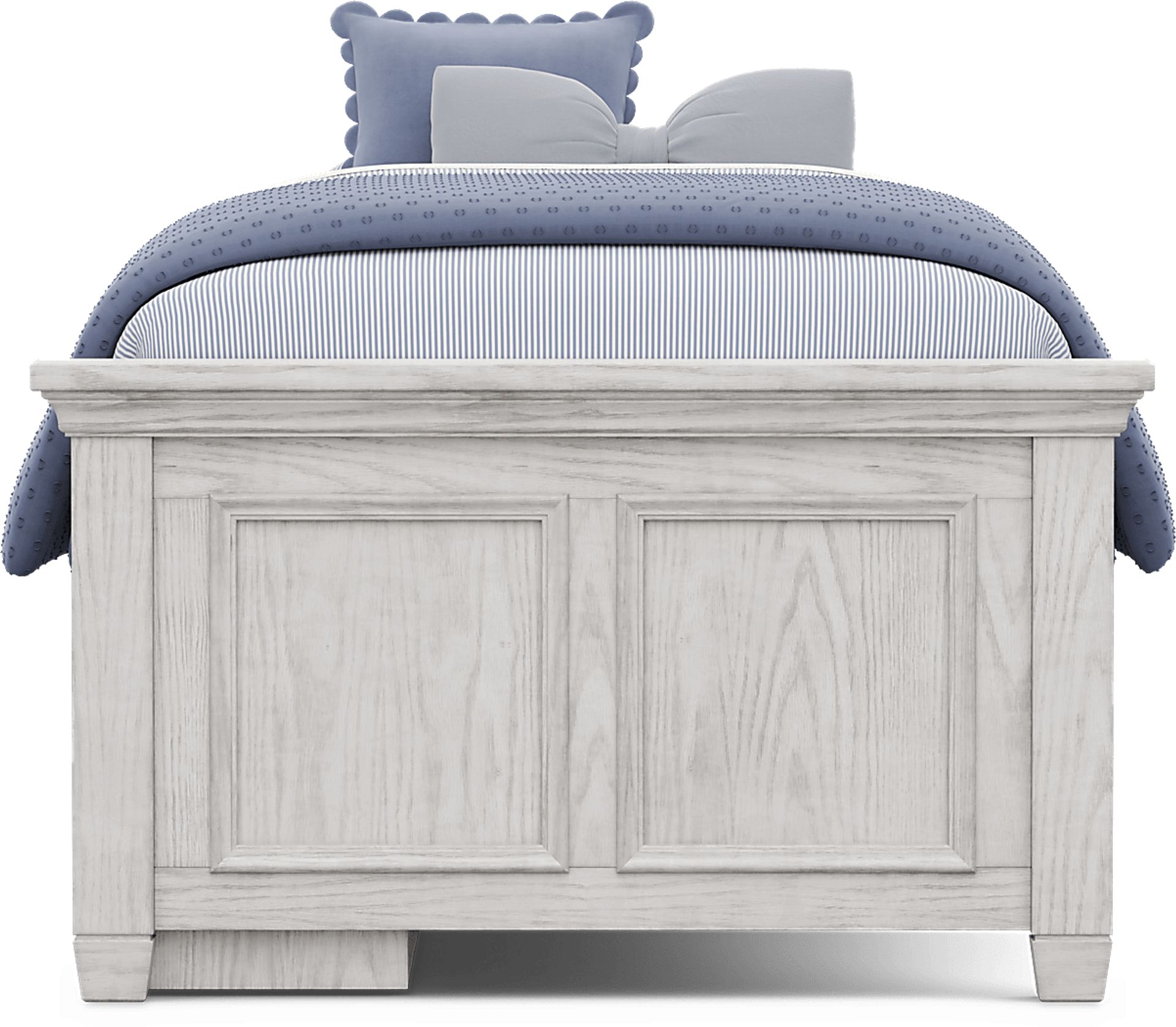 Kids Canyon Lake 2.0 Ash Gray Twin Low Profile Bed with Storage Side Rail - Image 2