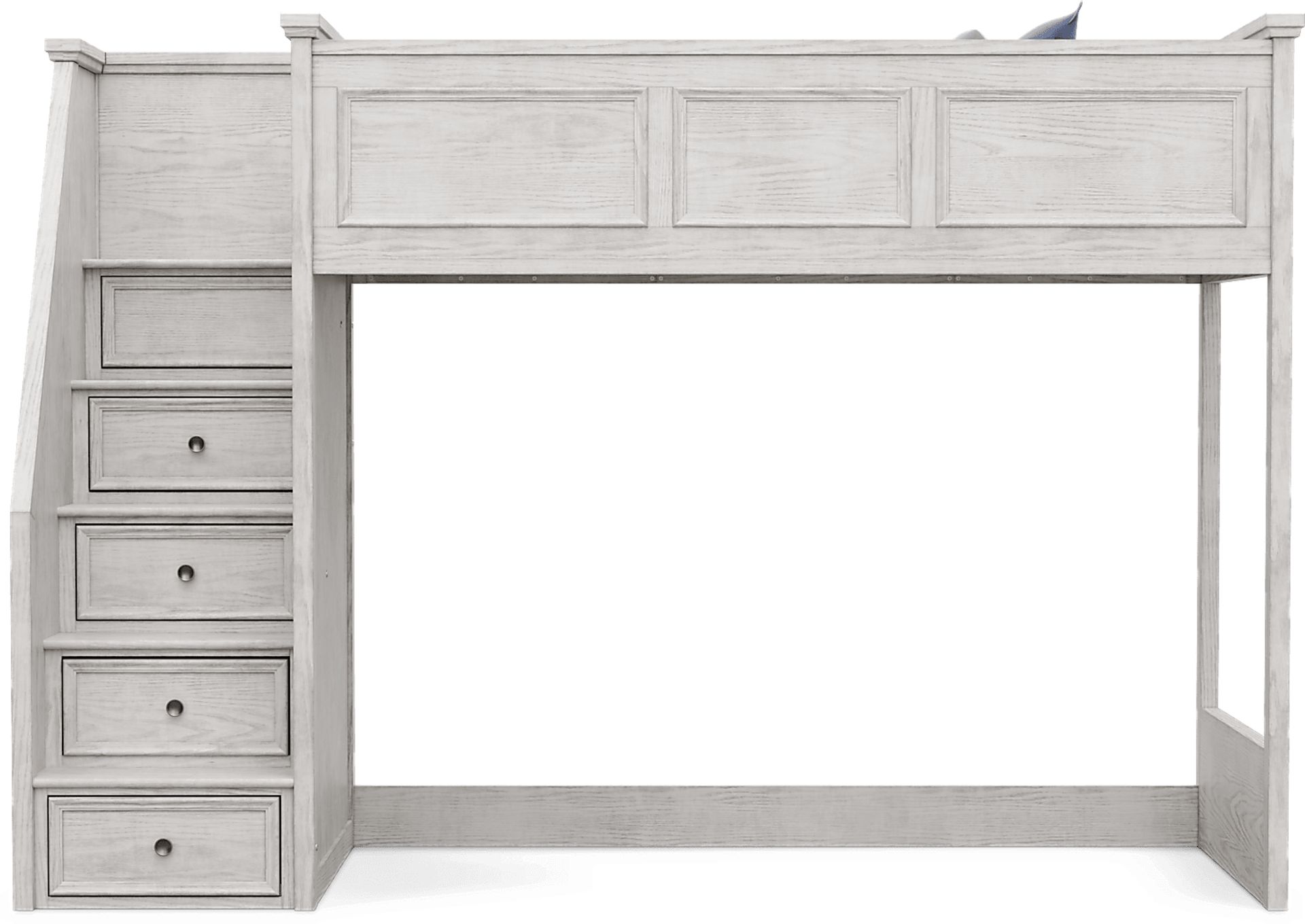 Kids Canyon Lake 2.0 Ash Gray Twin Step Loft Bed - Image 2