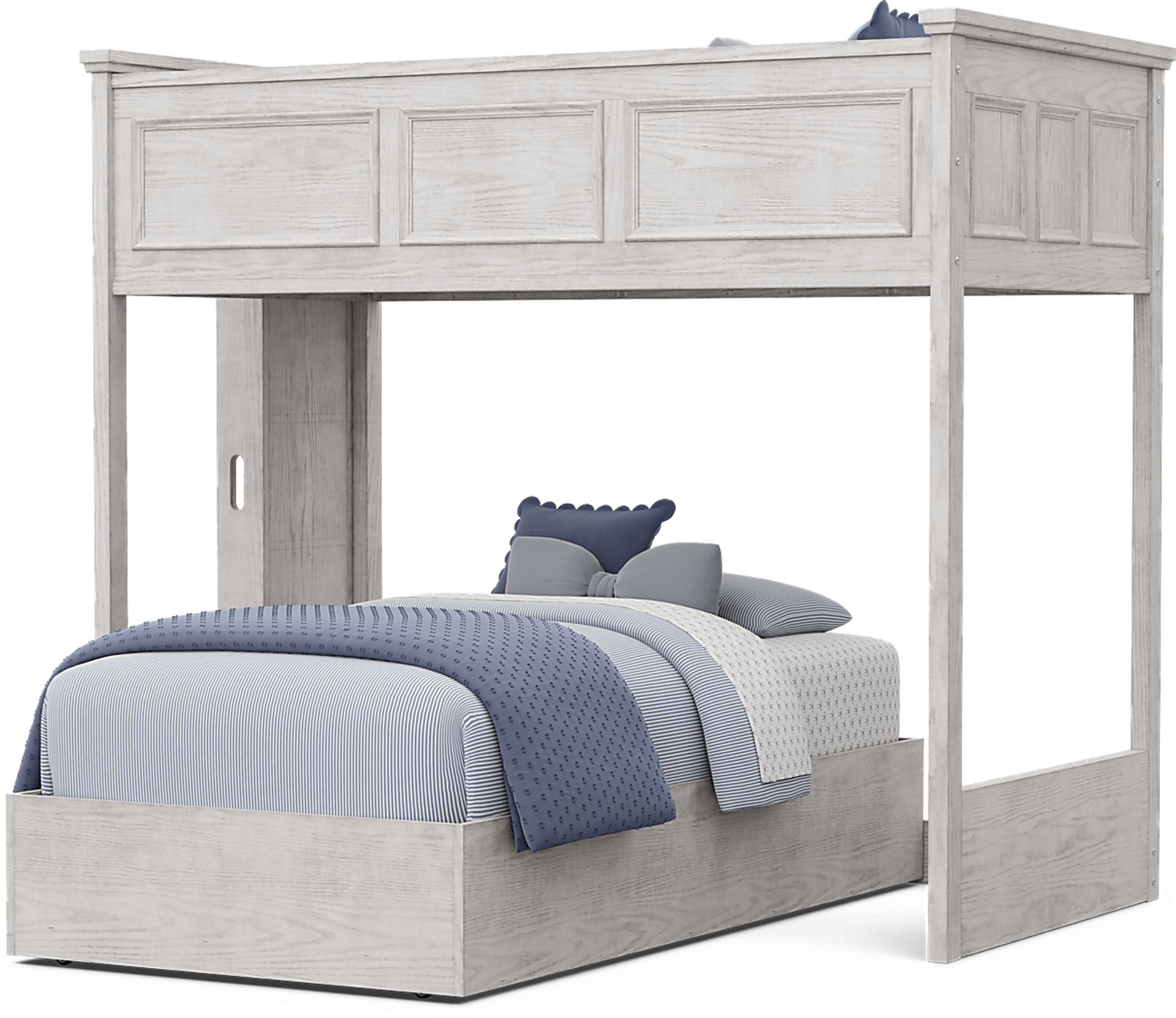 Kids Canyon Lake 2.0 Ash Gray Twin/Twin Bunk Bed - Image 3
