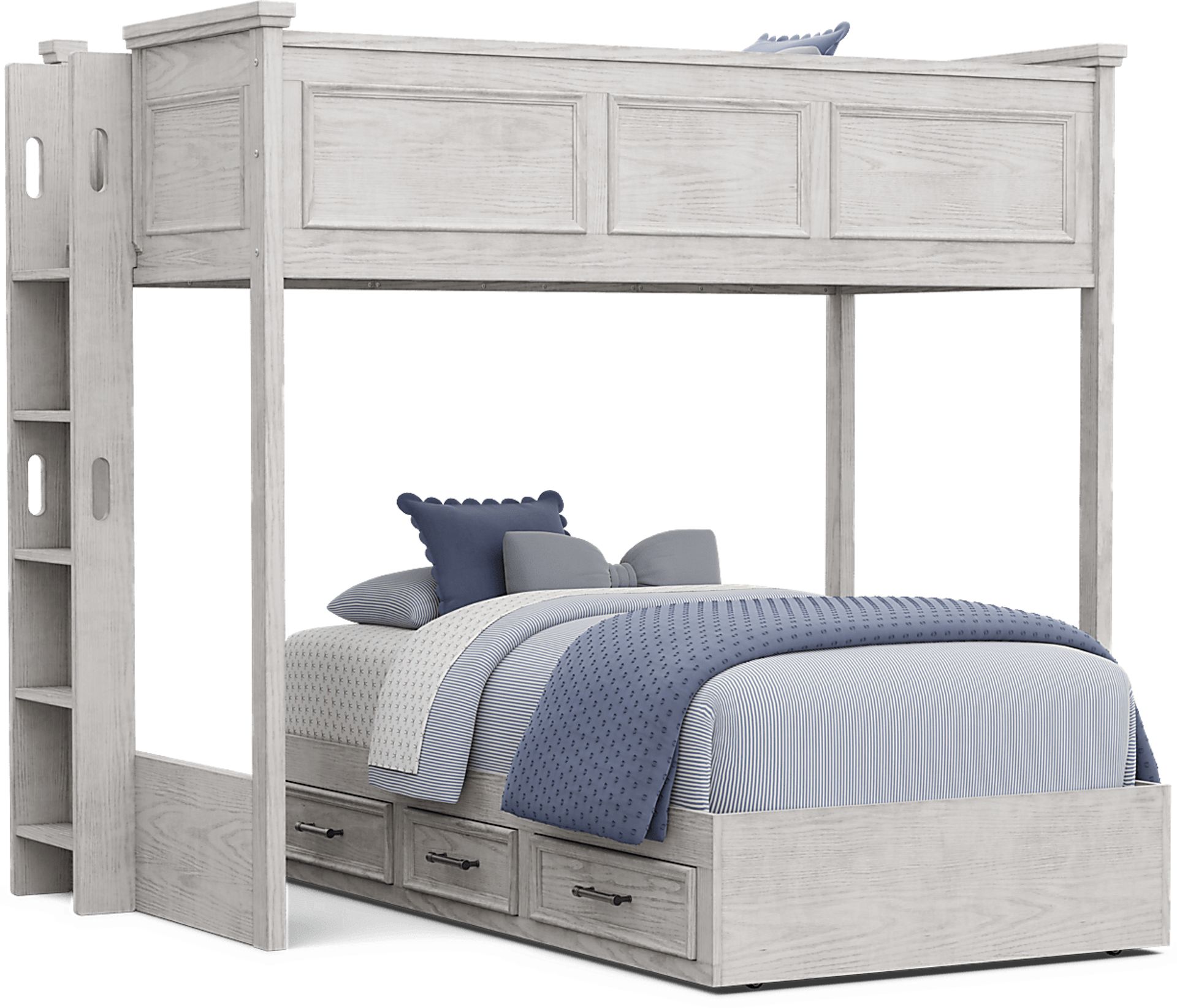 Kids Canyon Lake 2.0 Ash Gray Twin/Twin Bunk Bed - Image 1