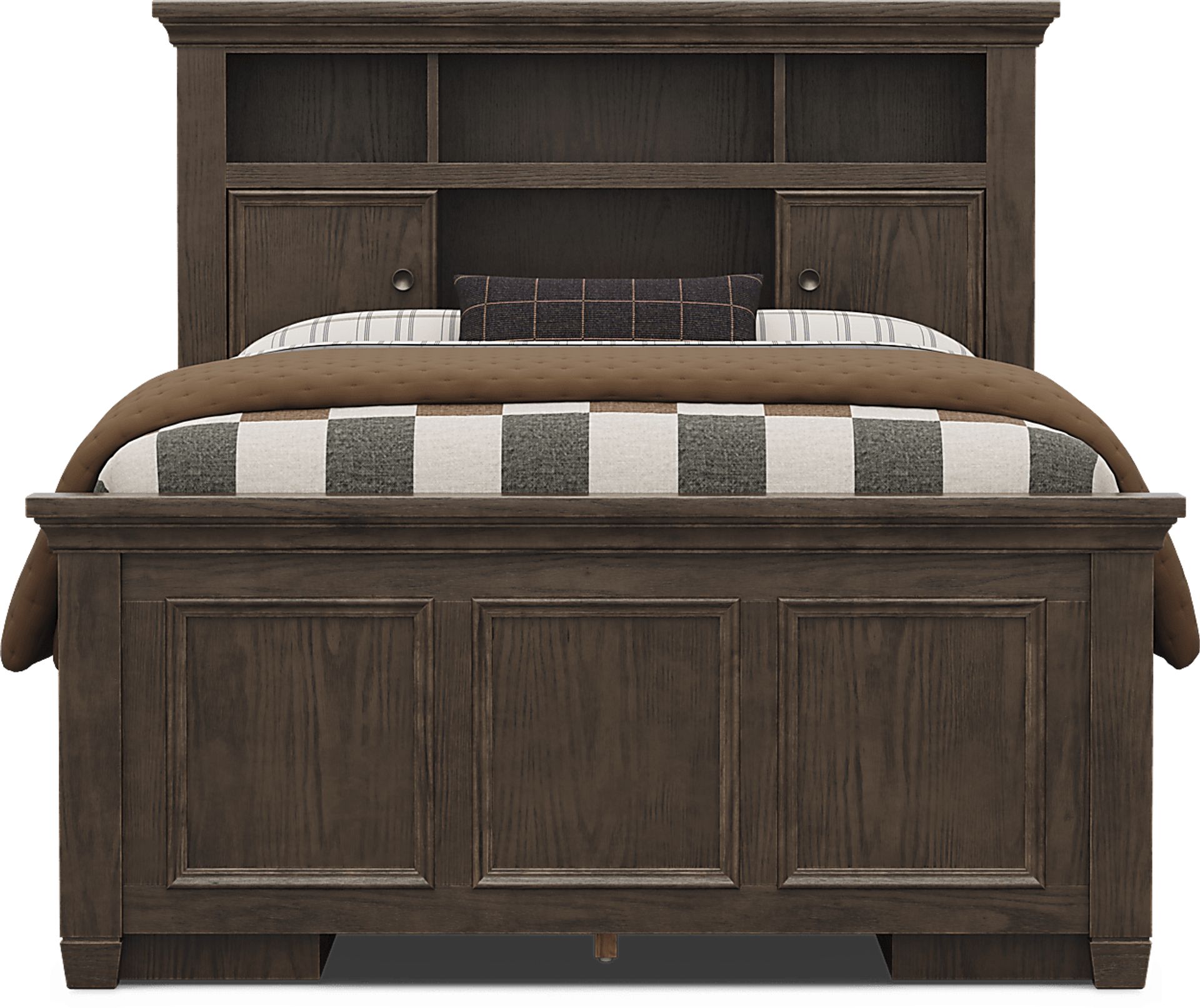 Kids Canyon Lake 2.0 Java Full Bookcase Bed with 2 Storage Side Rails - Image 2