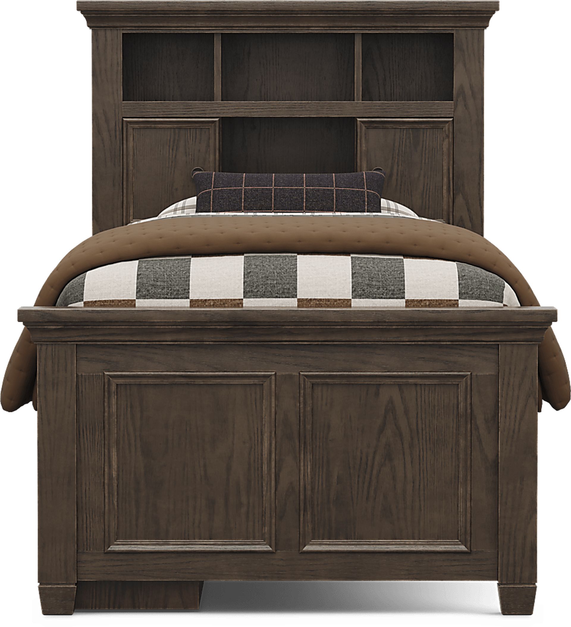 Kids Canyon Lake 2.0 Java Twin Bookcase Bed with Storage Side Rail - Image 3