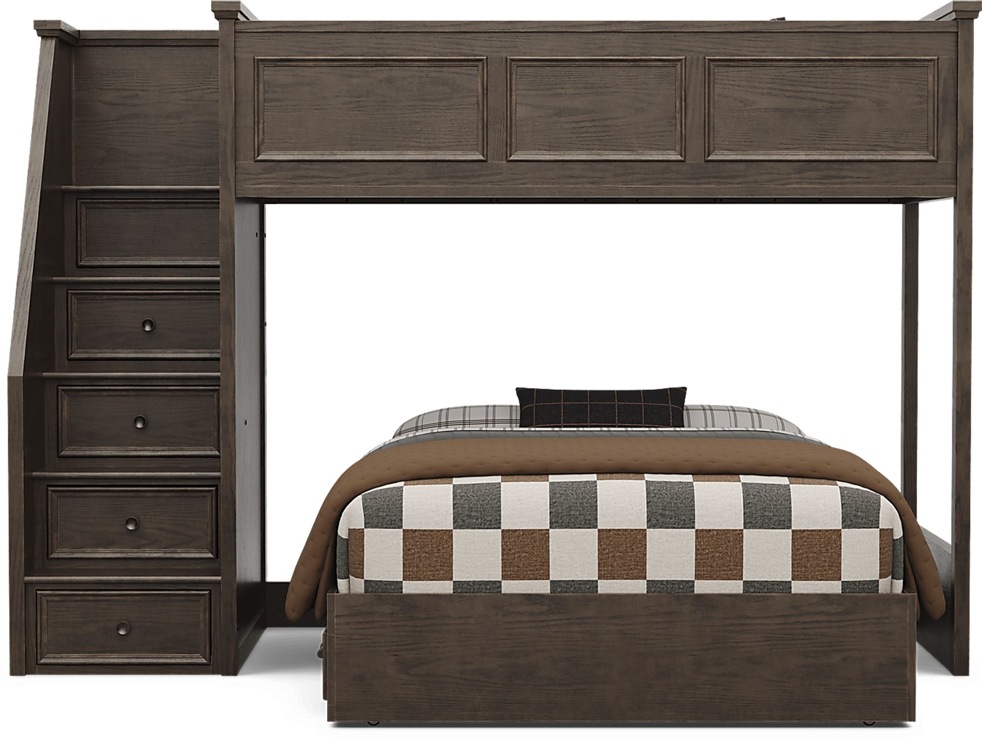 Kids Canyon Lake 2.0 Java Twin/Full Step Bunk Bed - Image 2