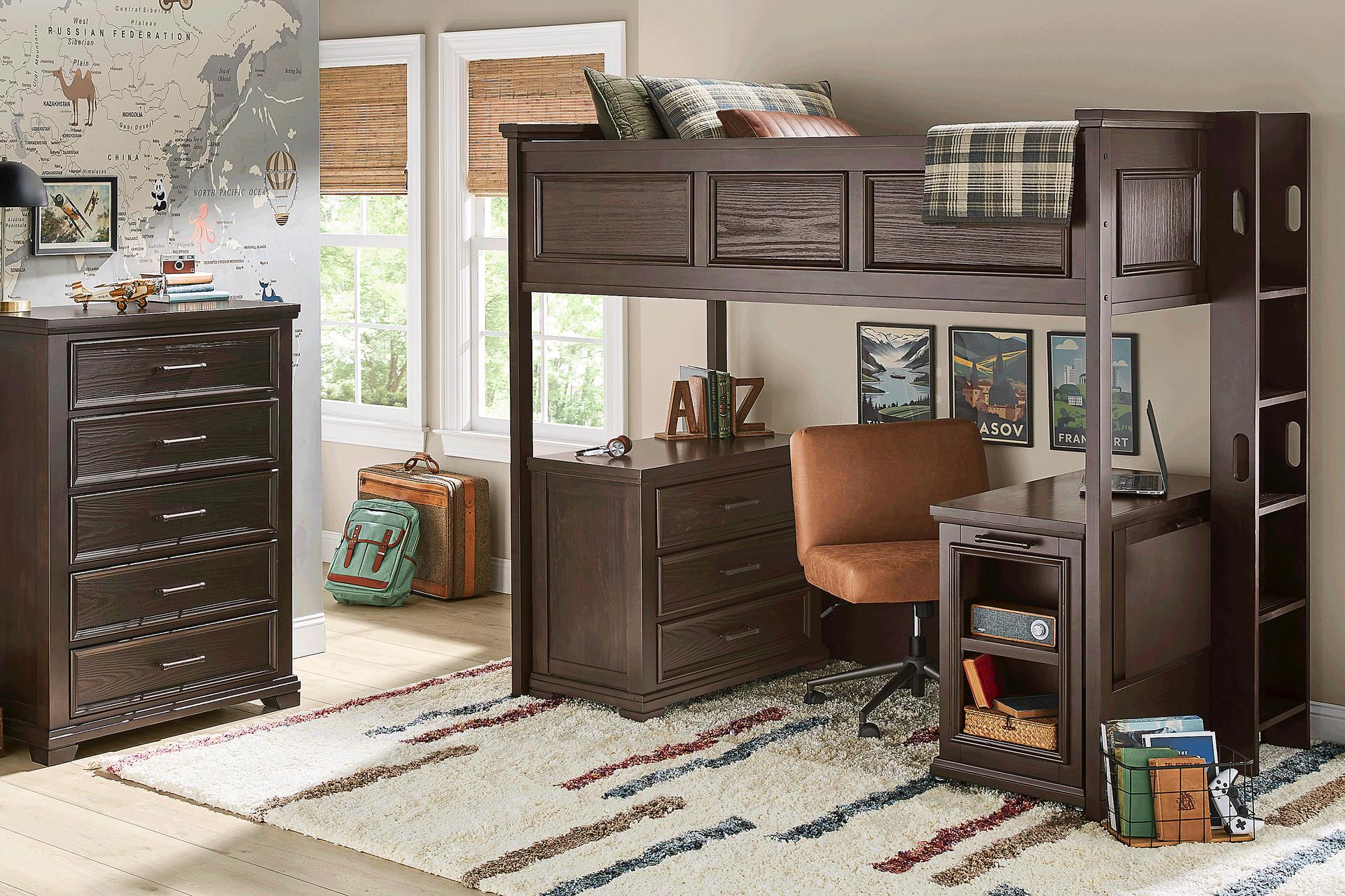 Kids Canyon Lake 2.0 Java Twin Loft Bed