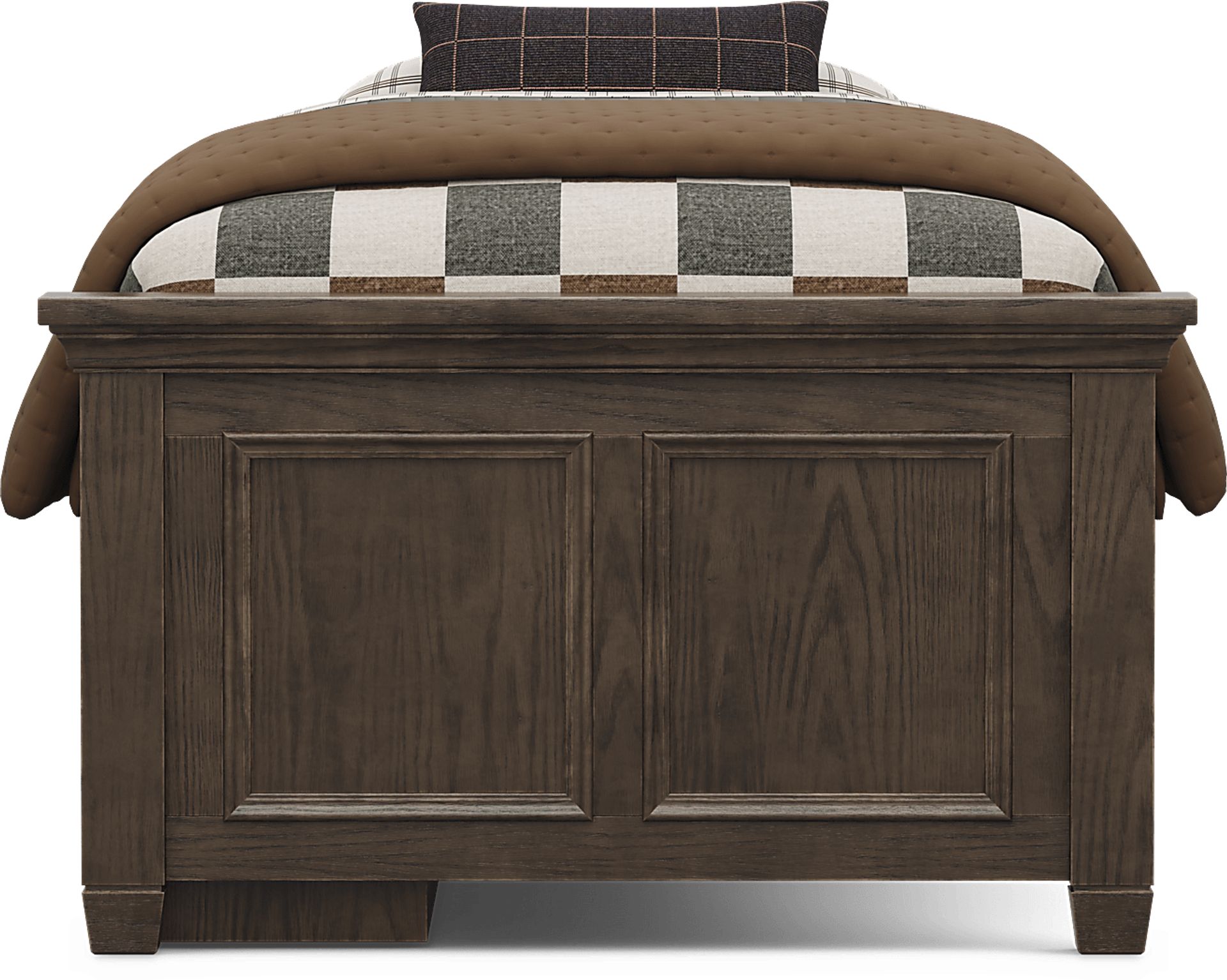 Kids Canyon Lake 2.0 Java Twin Low Profile Bed with Storage Side Rail - Image 2