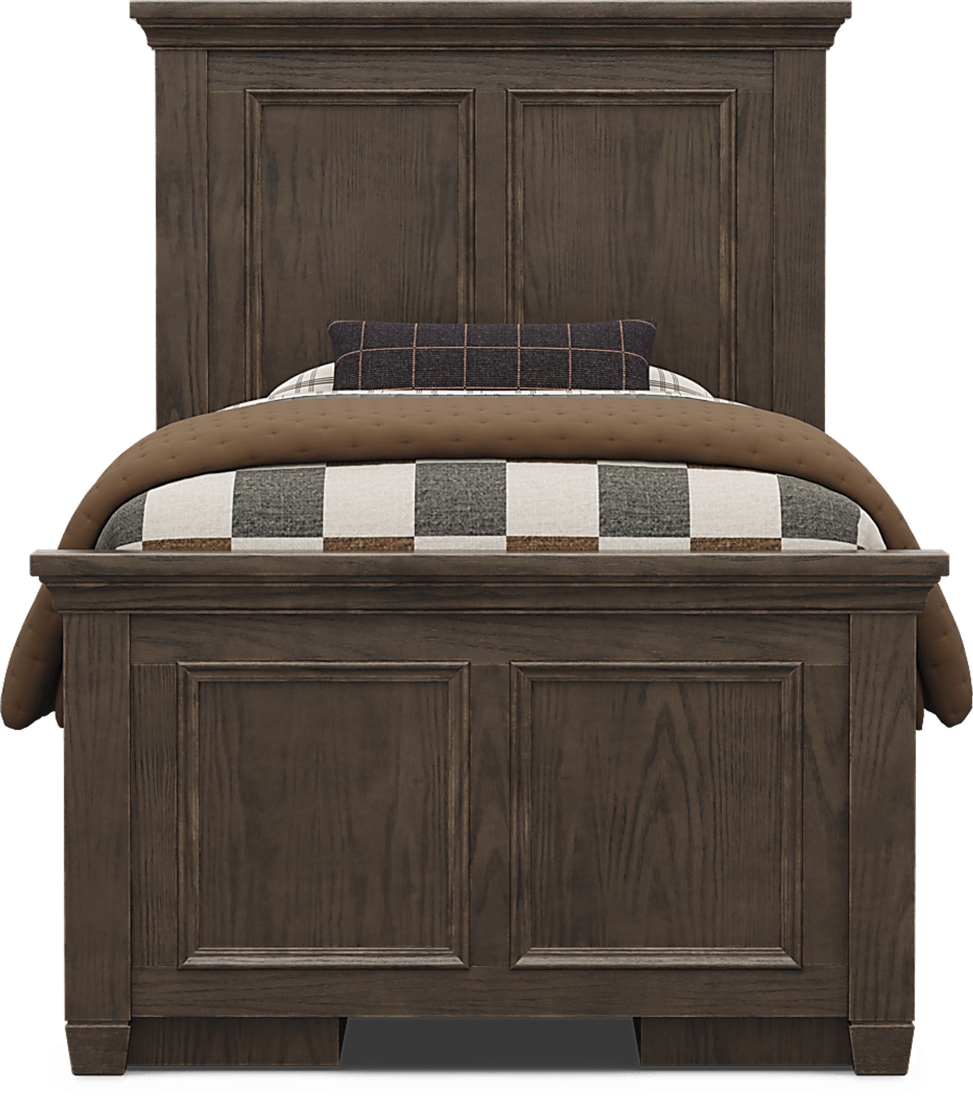 Kids Canyon Lake 2.0 Java Twin Panel Bed with 2 Storage Side Rails - Image 2