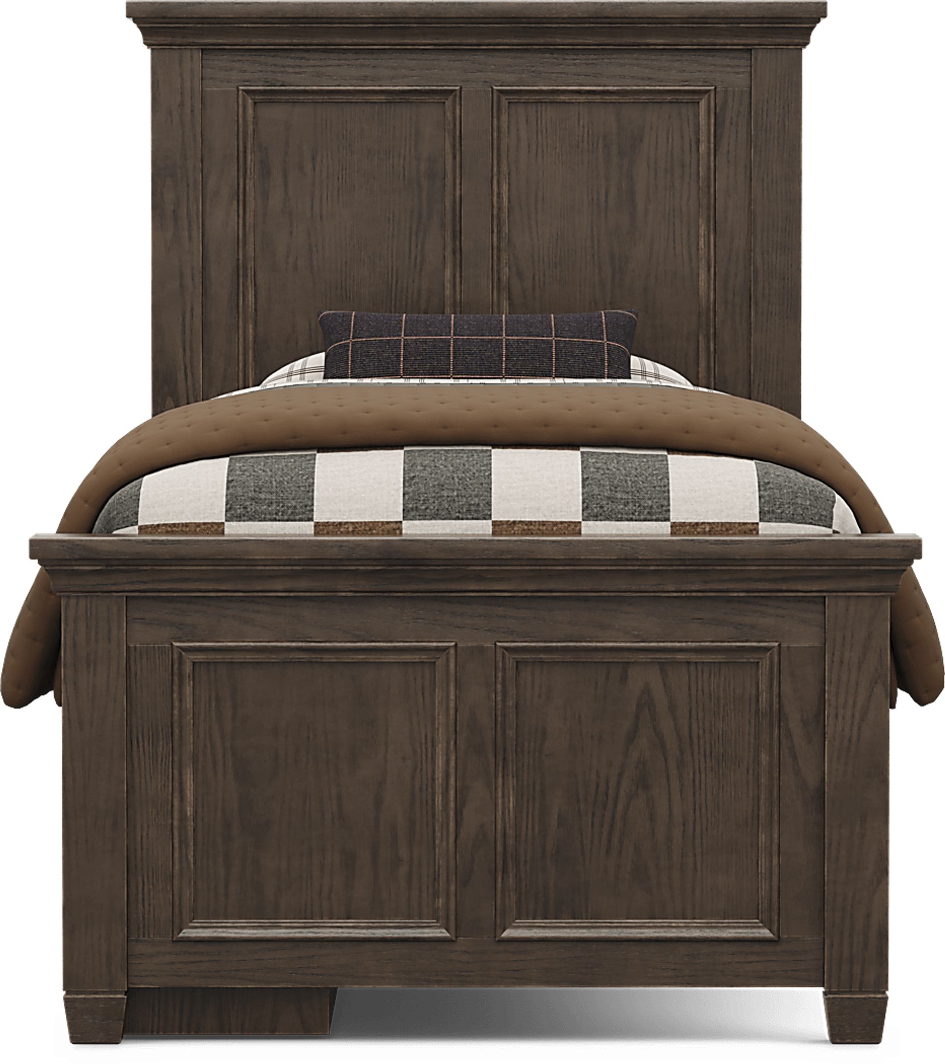Kids Canyon Lake 2.0 Java Twin Panel Bed with Storage Side Rail - Image 3