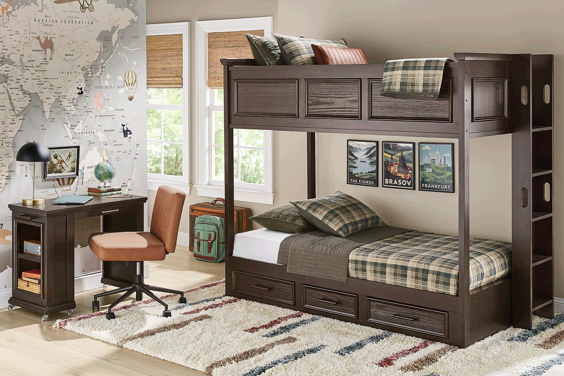Kids Canyon Lake 2.0 Java Twin/Twin Bunk Bed