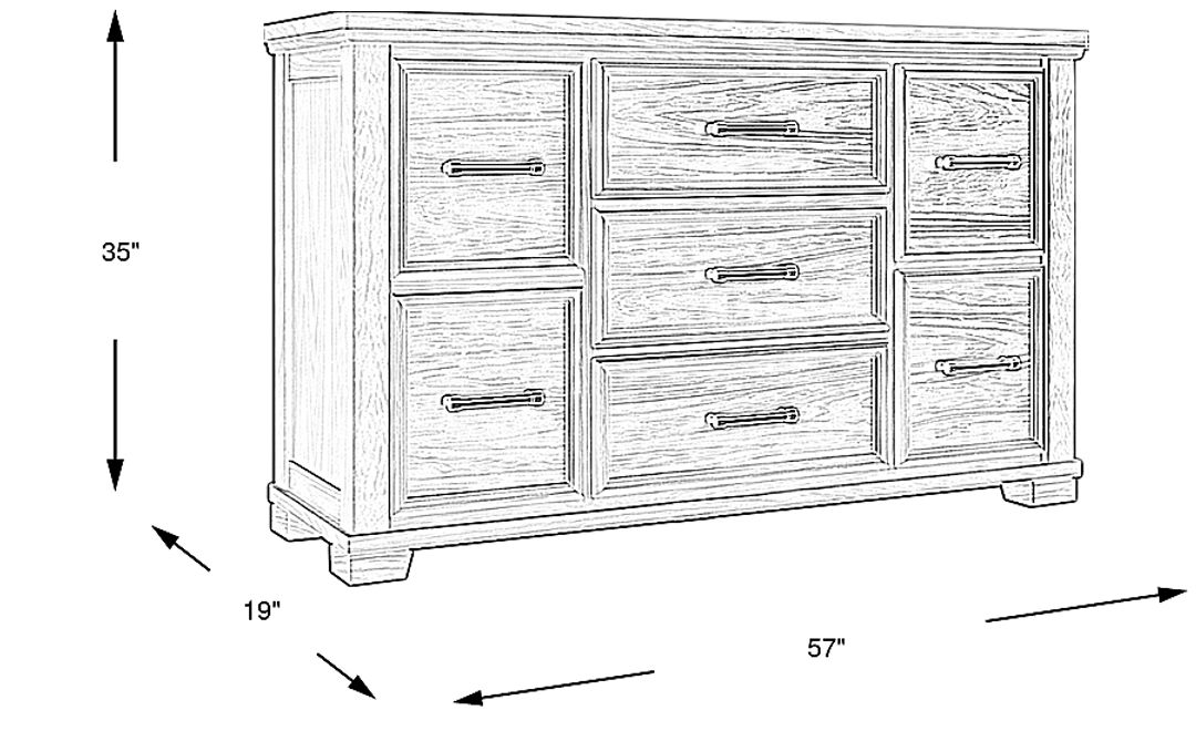 Kids Canyon Lake Ash Gray Dresser