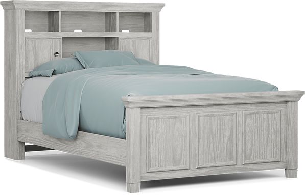 Kids Canyon Lake Ash Gray Full Bookcase Bed