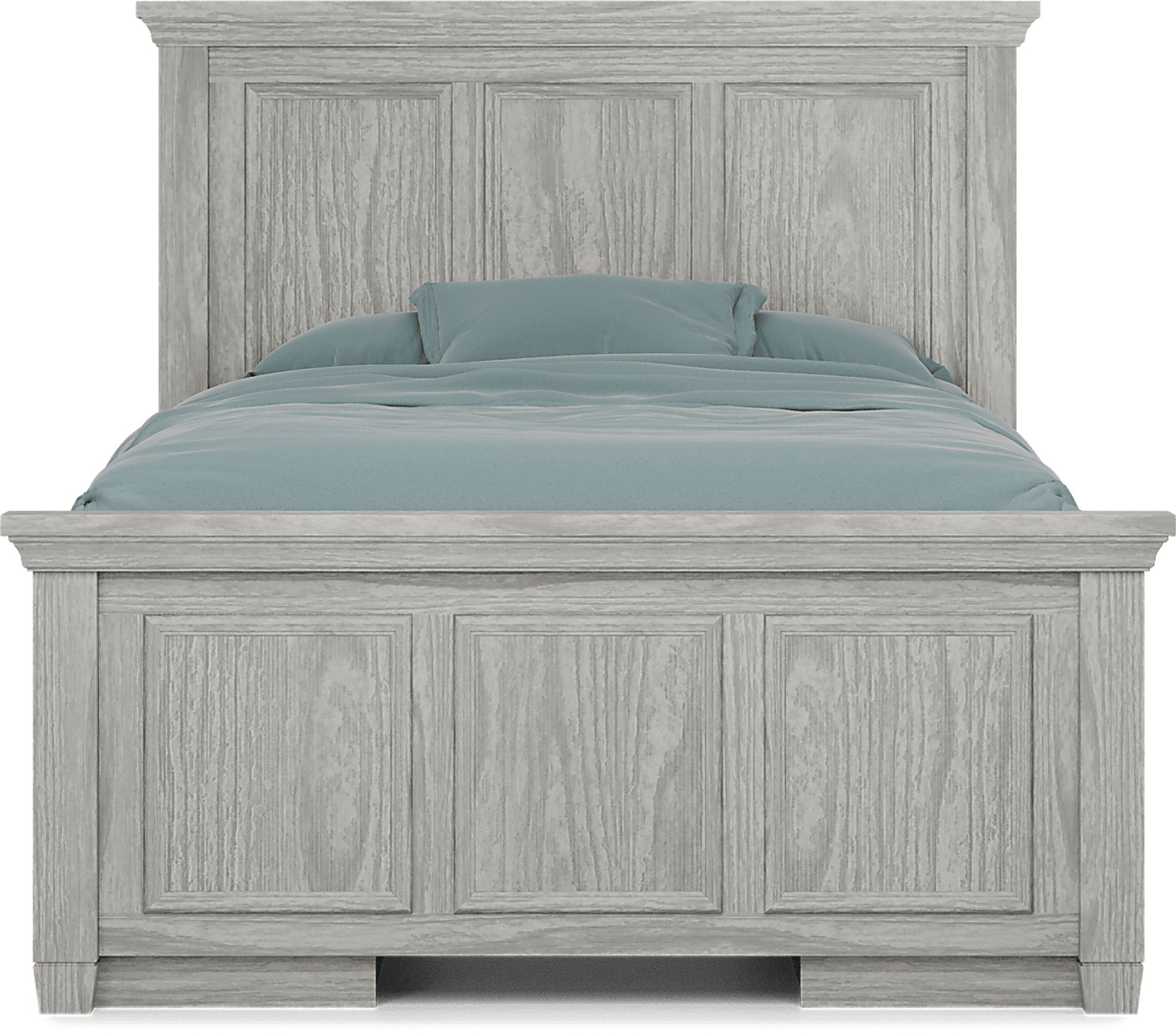 Kids Canyon Lake Ash Gray Full Panel Bed with 2 Storage Side Rails - Image 2