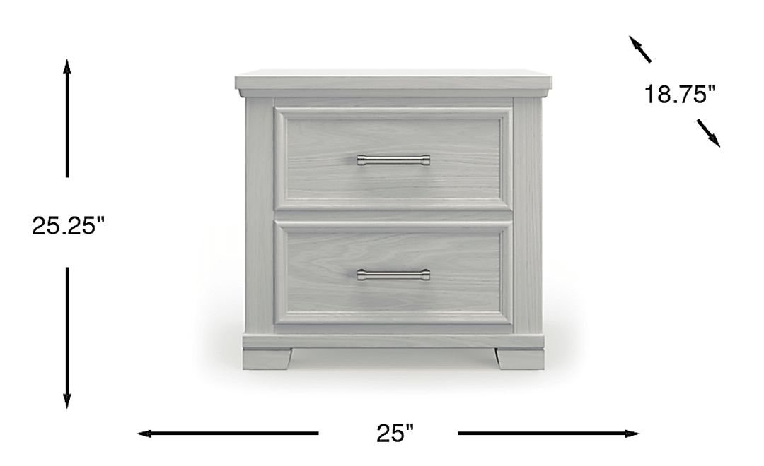 Kids Canyon Lake Ash Gray Nightstand