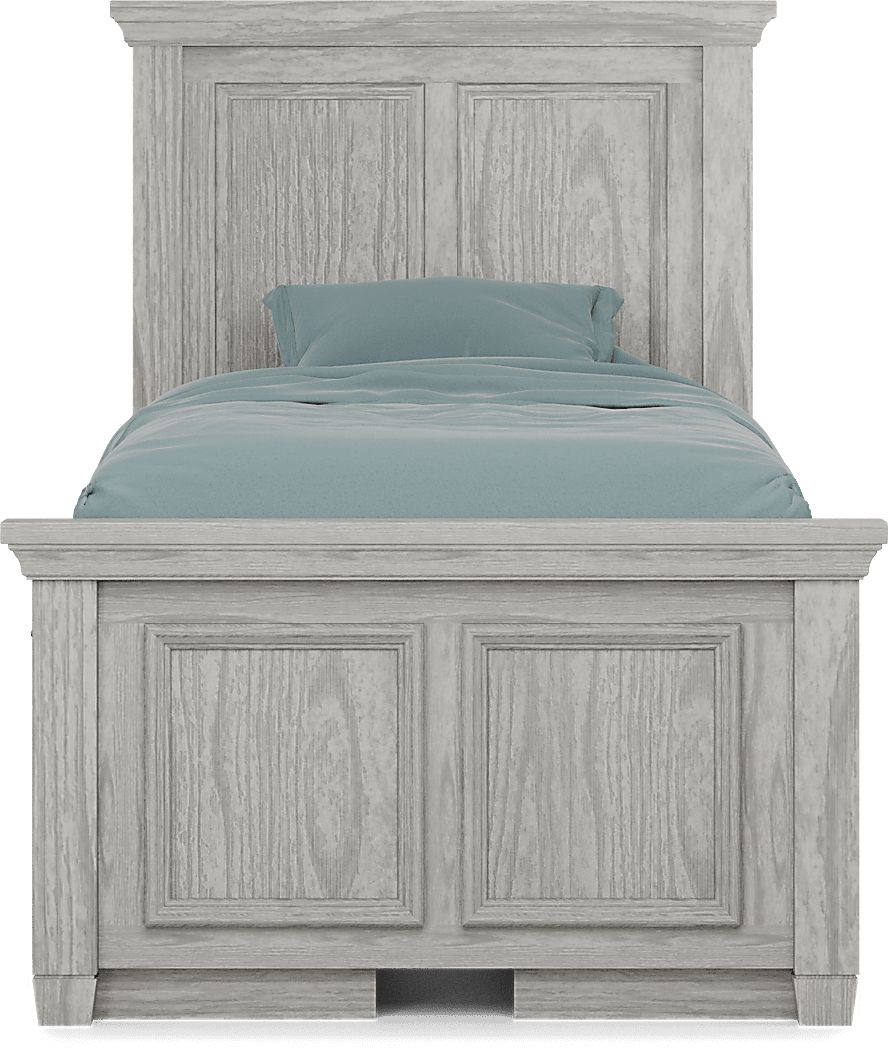 Canyon Lake Ash Gray Twin Panel Bed