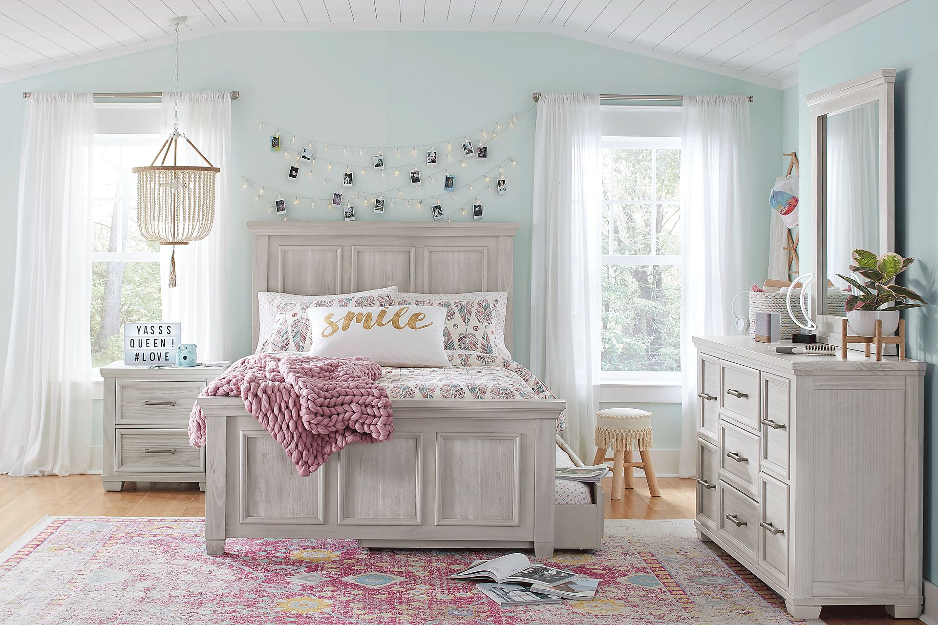 Kids Canyon Lake Ash Gray Twin Panel Bedroom - Image 1