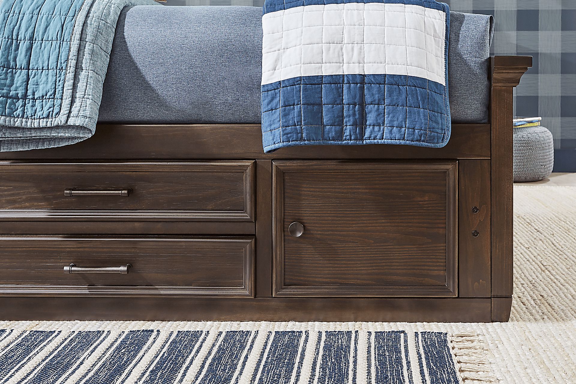 Kids Canyon Lake Java Full Bookcase Bed with Storage Side Rail - Image 5