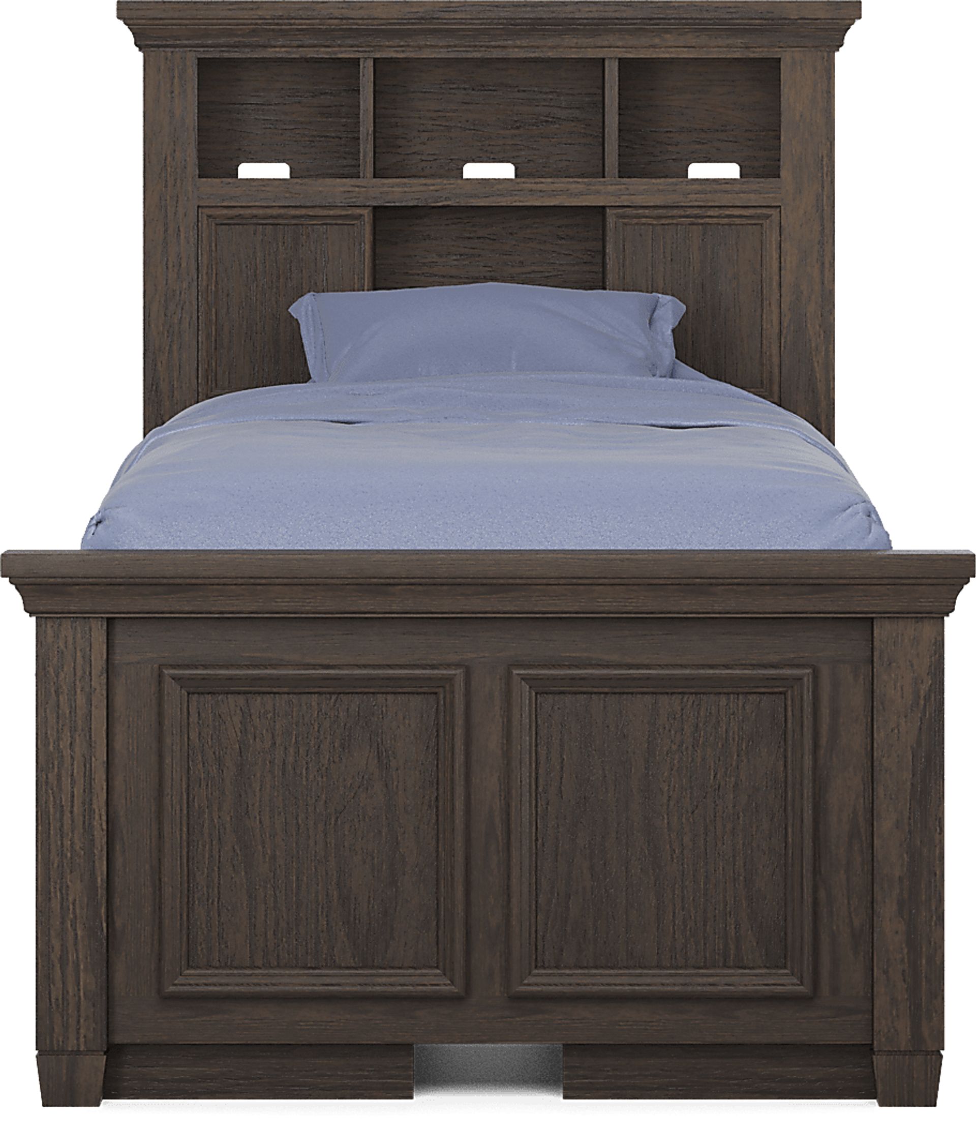 Kids Canyon Lake Java 5 Pc Twin Bookcase Bedroom with 2 Storage Side Rails - Image 3