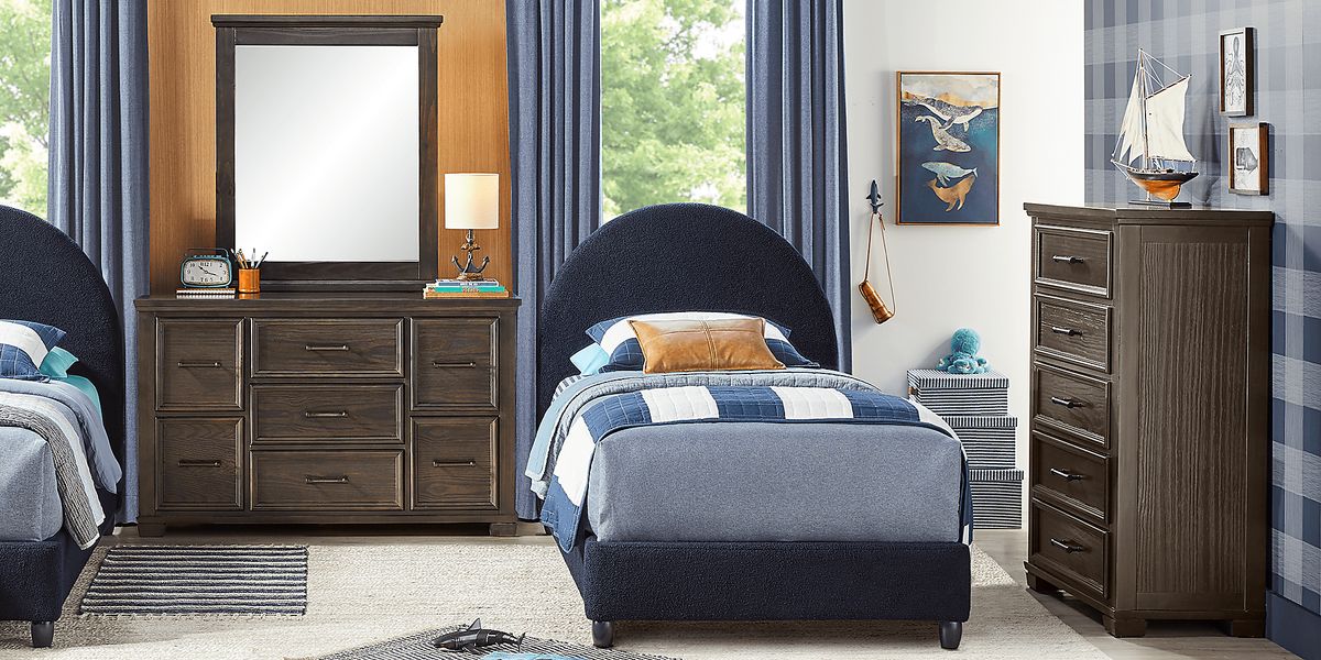 Moonstone 3 Pc Navy Blue Twin Bed | Rooms to Go