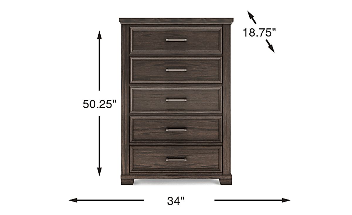 Canyon Lake Java Dark Wood Chest | Rooms to Go
