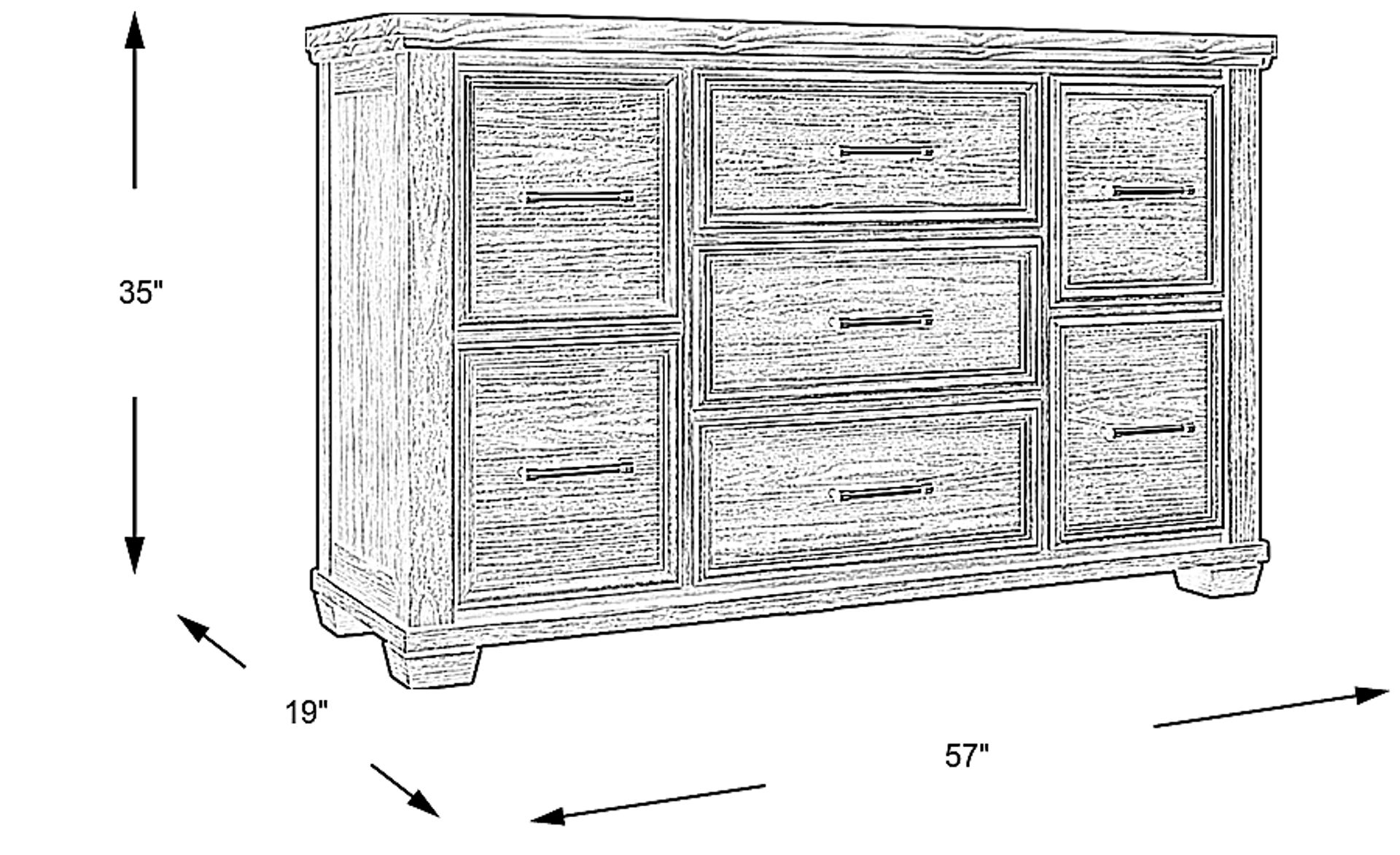 Dimension Image. Please refer to the Dimension Tab on this page for dimension details.