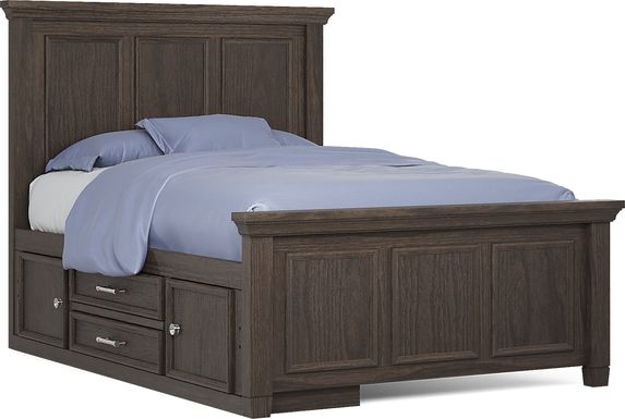 Kids Canyon Lake Java 3 Pc Full Panel Bed with Storage Side Rail