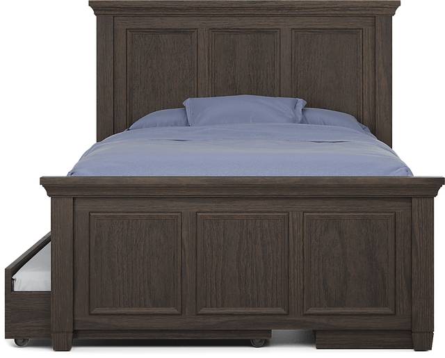 Kids Canyon Lake Java 4 Pc Full Panel Bed with Storage Side Rail and Trundle - Thumbnail - Image 3