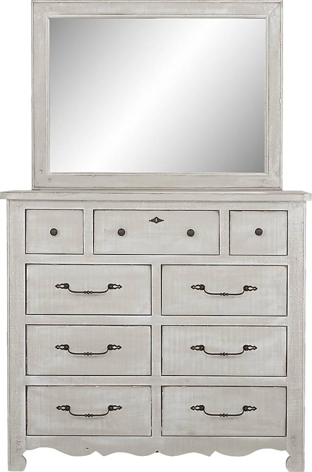 Kids Caraway Cove Gray Dresser & Mirror Set - Thumbnail - Image 1