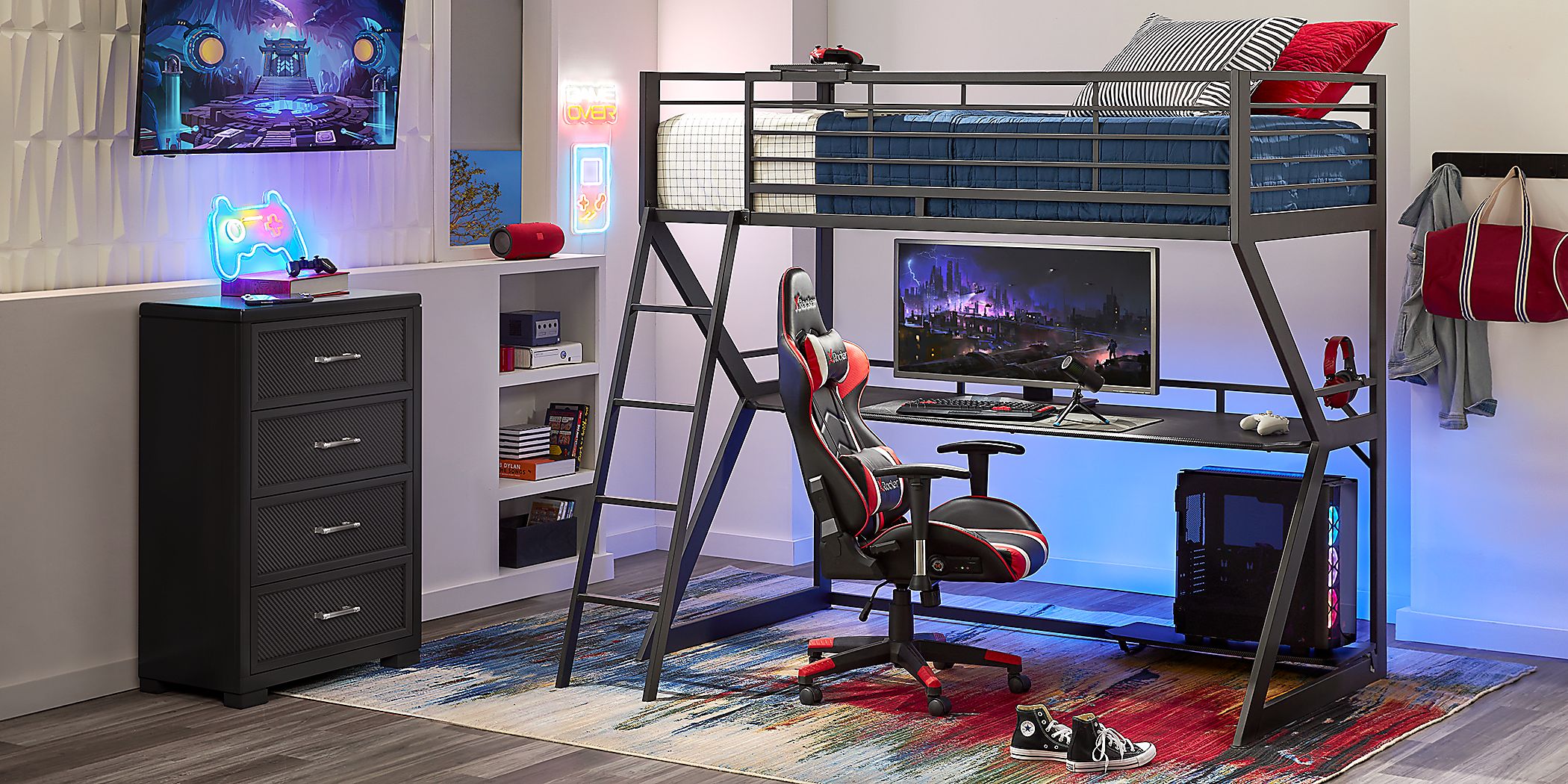 https://assets.roomstogo.com/product/kids-carbon-optix-black-2-pc-full-loft-gaming-bedroom-with-led-lights-and-accessories_3527195P_image-room?cache-id=28f0a31b65e29459dac76a785d783afa