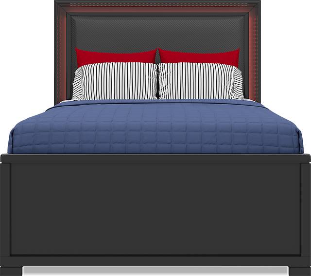 Kids Carbon Optix Black Full Bedroom with LED Lights - Thumbnail - Image 5