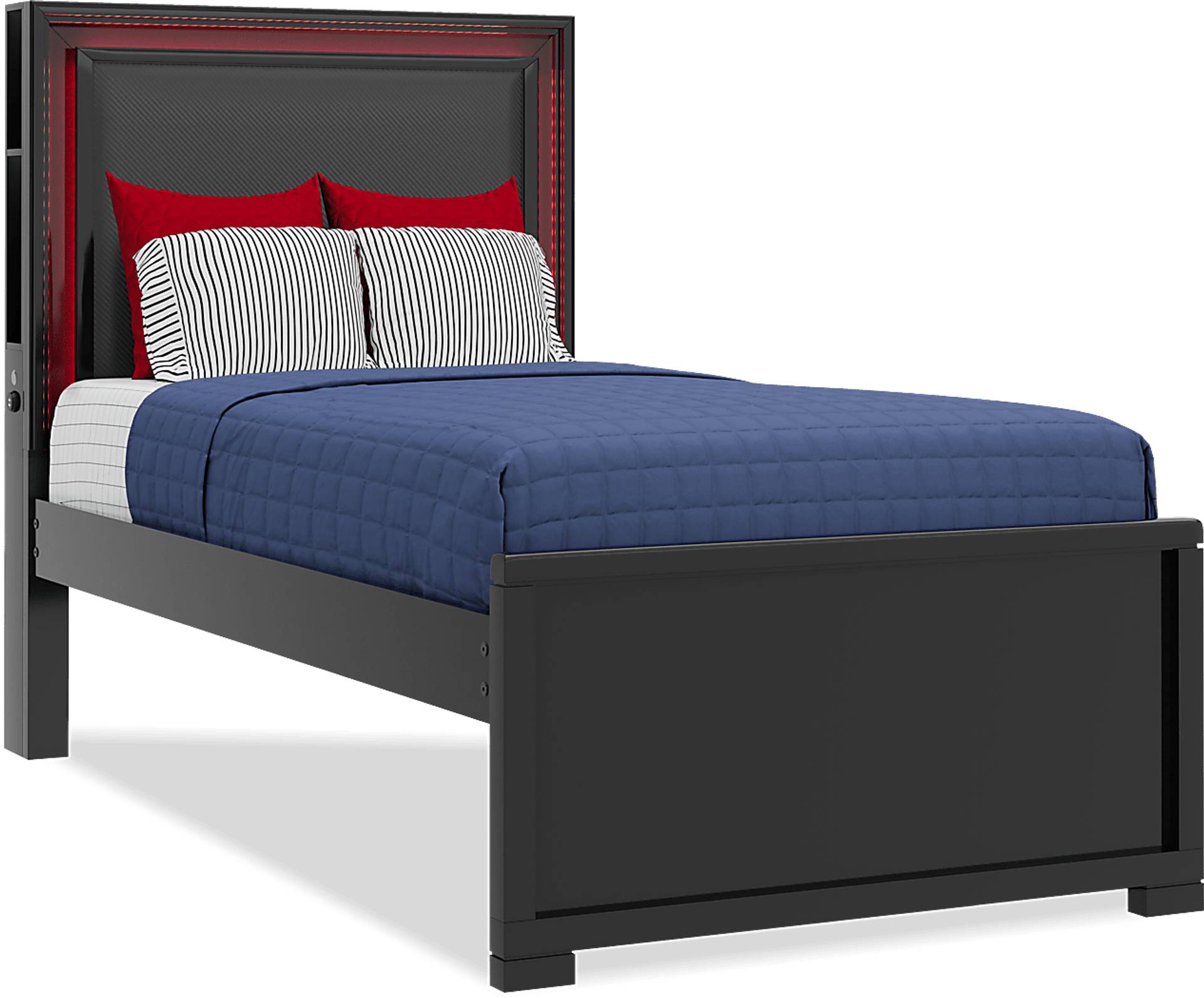 twin storage bed