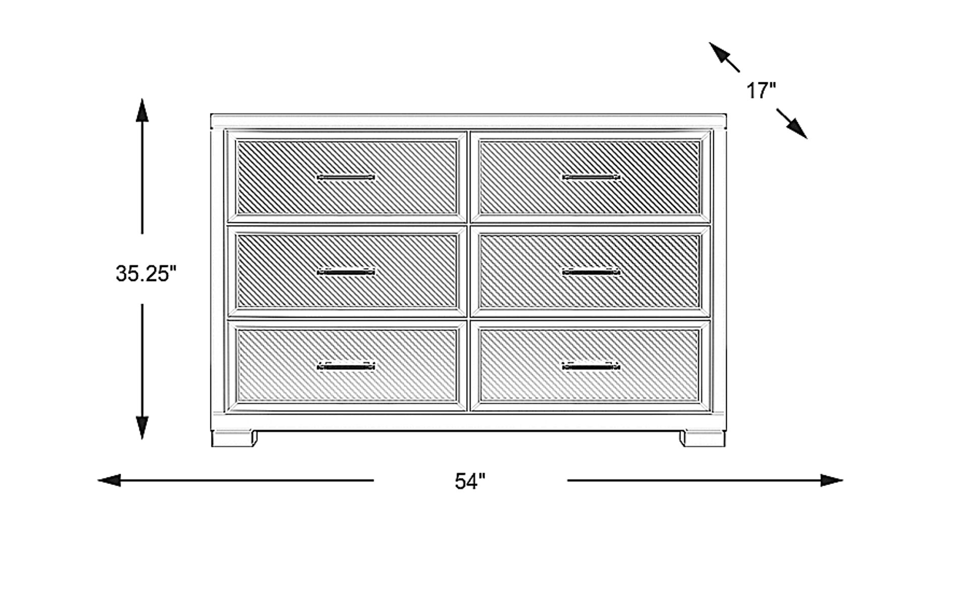 Dimension Image. Please refer to the Dimension Tab on this page for dimension details.