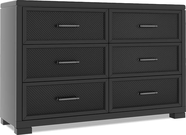 Kids Carbon Optix Black Full Bedroom with LED Lights - Thumbnail - Image 7